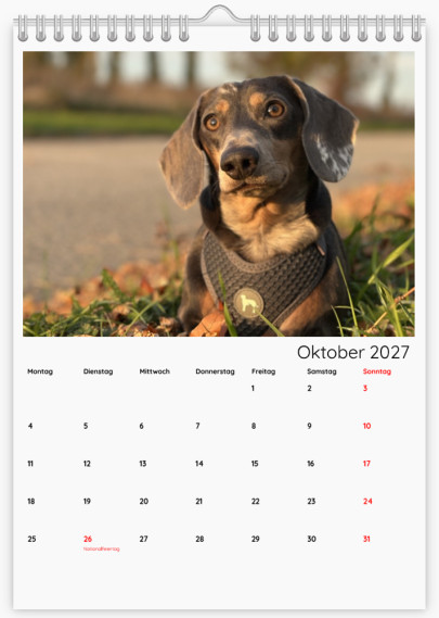 Wandkalender - Schablone ID 7