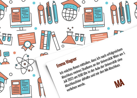 Abschluss Einladungskarten - Schablone ID 11672