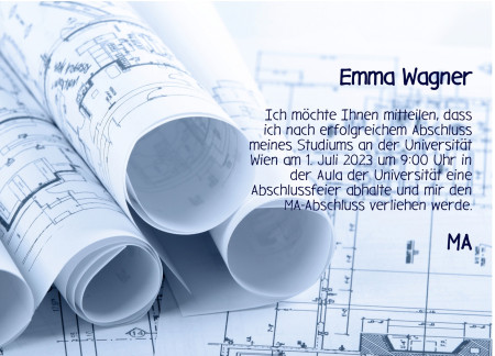 Abschluss Einladungskarten - Schablone ID 11678