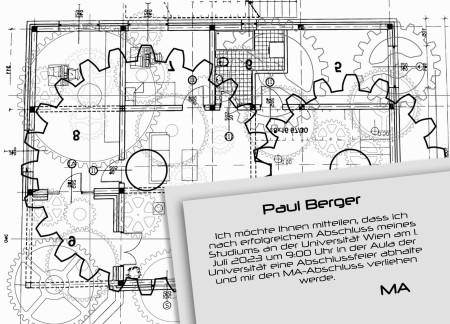 Abschluss Einladungskarten - Schablone ID 11693