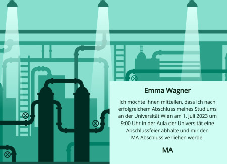 Abschluss Einladungskarten - Schablone ID 11699