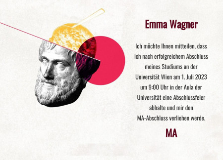 Abschluss Einladungskarten - Schablone ID 11705