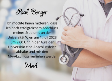 Abschluss Einladungskarten - Schablone ID 11711