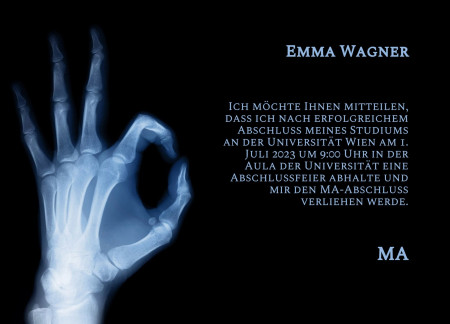 Abschluss Einladungskarten - Schablone ID 11714