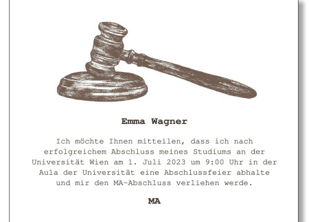 Abschluss Einladungskarten - Schablone ID 11729