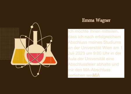 Abschluss Einladungskarten - Schablone ID 11732