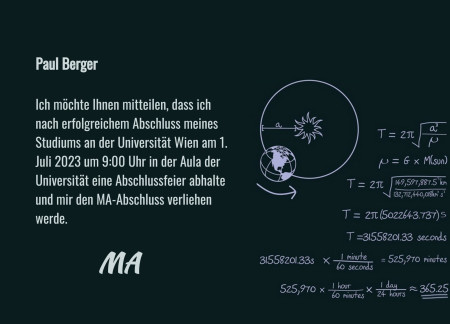Abschluss Einladungskarten - Schablone ID 11735