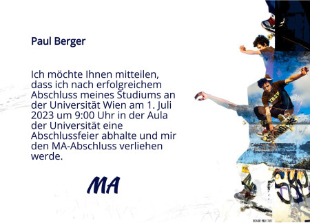 Abschluss Einladungskarten - Schablone ID 11741