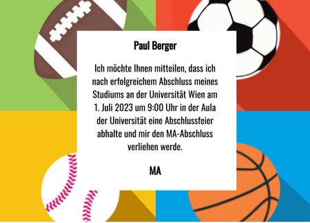 Abschluss Einladungskarten - Schablone ID 11744