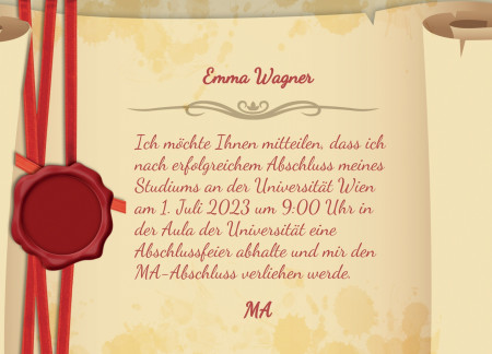 Abschluss Einladungskarten - Schablone ID 12567