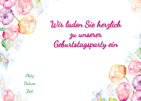 Partyeinladungen - Schablone ID 12627