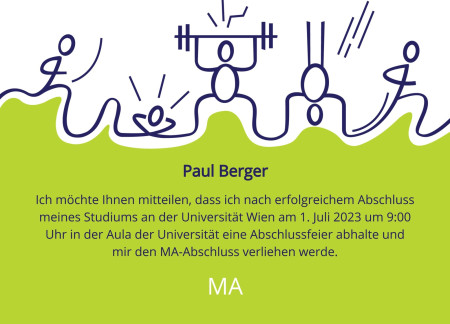 Abschluss Einladungskarten - Schablone ID 12639