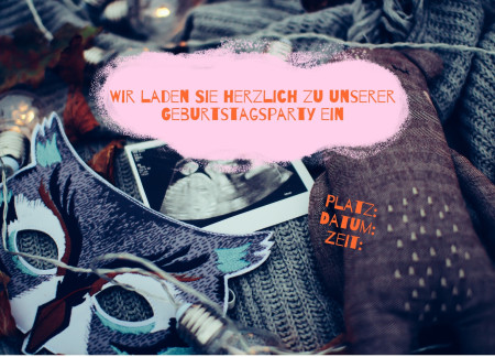 Partyeinladungen - Schablone ID 12660