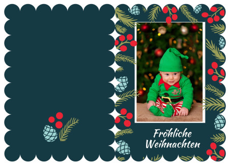 Weihnachtskarten - Schablone ID 12909