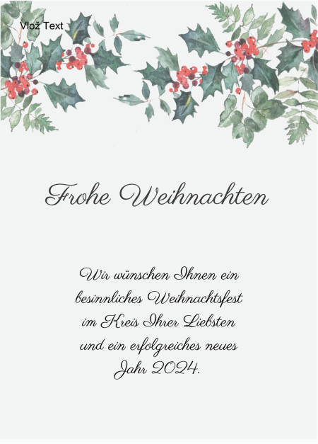Weihnachtskarten - Schablone ID 12960