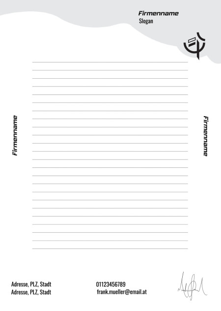 Briefpapier - Schablone ID 13025