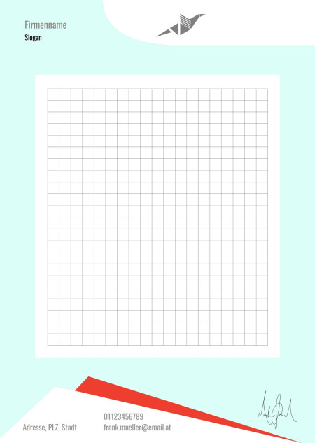 Briefpapier - Schablone ID 13040