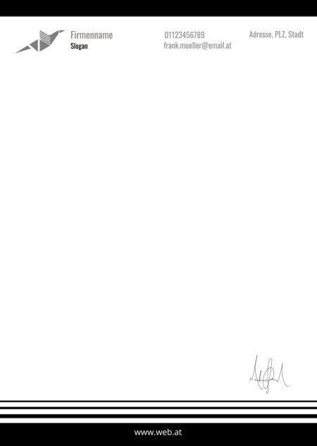 Briefpapier - Schablone ID 13043