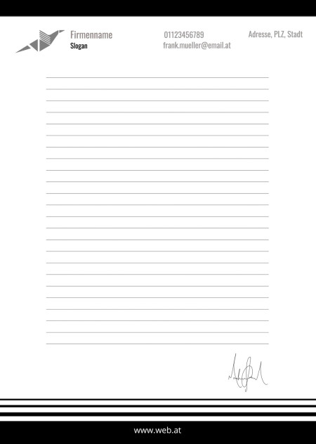 Briefpapier - Schablone ID 13046