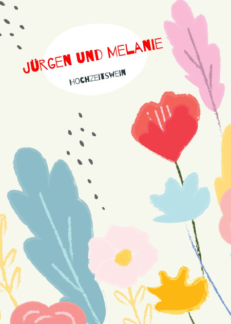 Flaschenetiketten zur Hochzeit - Schablone ID 13171