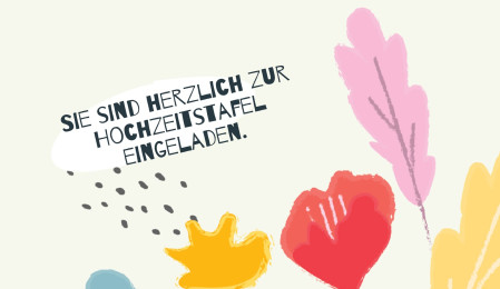 Einladungen zur Hochzeitsfeier - Schablone ID 13174