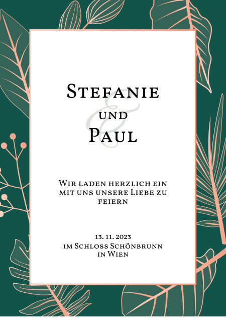 Hochzeitseinladungen - Schablone ID 13177