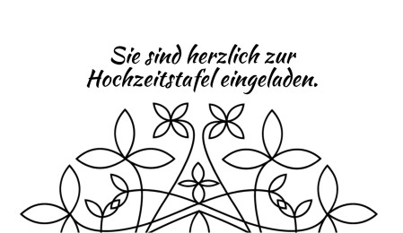 Einladungen zur Hochzeitsfeier - Schablone ID 13207