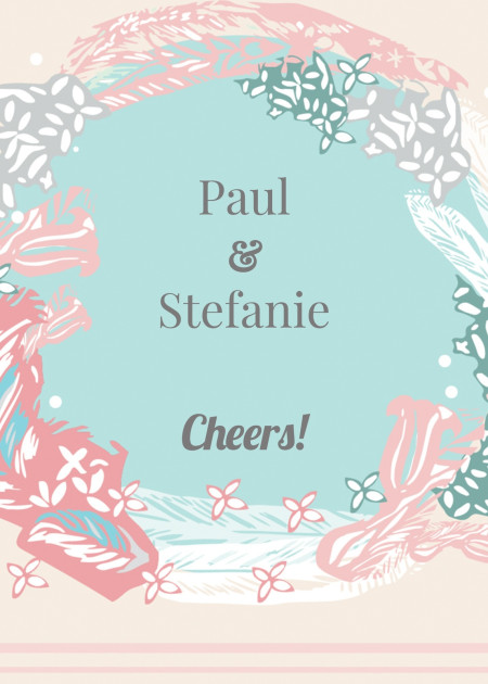 Flaschenetiketten zur Hochzeit - Schablone ID 13279