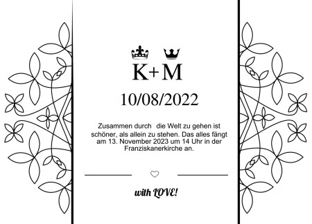 Hochzeitseinladungen - Schablone ID 13318