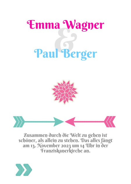 Hochzeitseinladungen - Schablone ID 13537