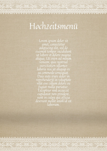 Hochzeitsmenü - Schablone ID 13567