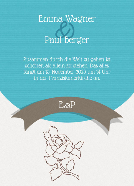 Hochzeitseinladungen - Schablone ID 13570