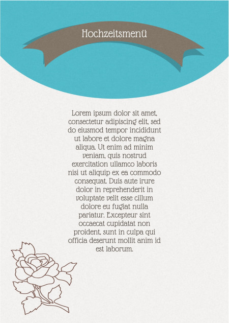 Hochzeitsmenü - Schablone ID 13582