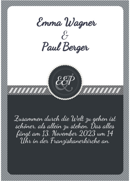 Hochzeitseinladungen - Schablone ID 13585