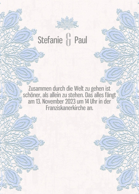 Hochzeitseinladungen - Schablone ID 13615