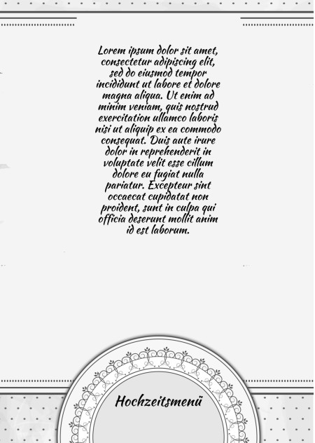 Hochzeitsmenü - Schablone ID 13687