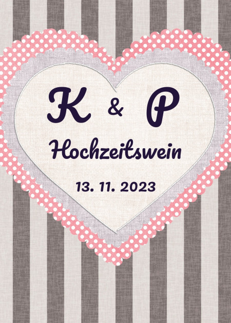 Flaschenetiketten zur Hochzeit - Schablone ID 13708