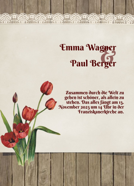 Hochzeitseinladungen - Schablone ID 13720