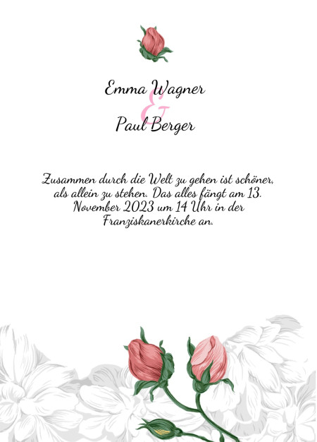 Hochzeitseinladungen - Schablone ID 13738