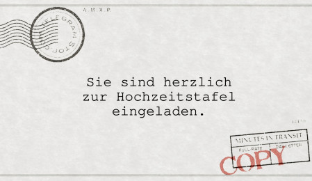 Einladungen zur Hochzeitsfeier - Schablone ID 13764