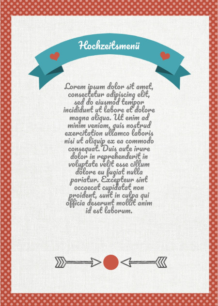 Hochzeitsmenü - Schablone ID 13812