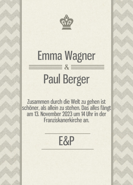 Hochzeitseinladungen - Schablone ID 13815