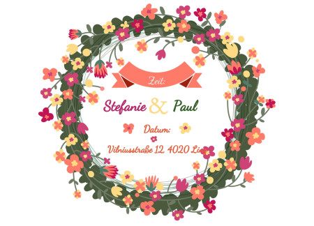 Hochzeitseinladungen - Schablone ID 13845