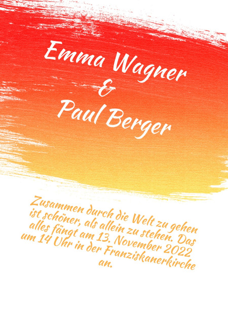 Hochzeitseinladungen - Schablone ID 13860