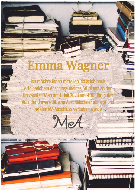 Abschluss Einladungskarten - Schablone ID 13983