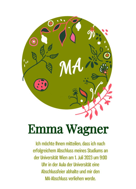 Abschluss Einladungskarten drucken