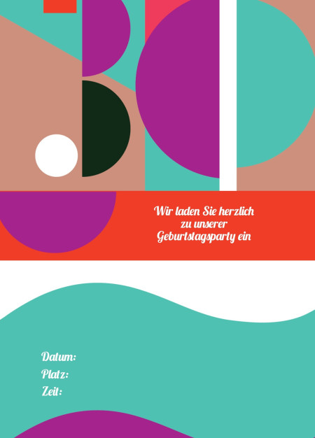 Partyeinladungen - Schablone ID 14184