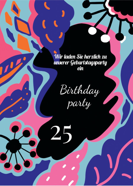 Partyeinladungen - Schablone ID 14211