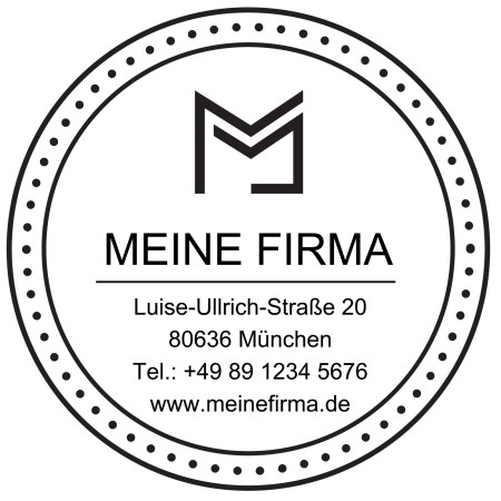 Rundstempel - Schablone ID 16300