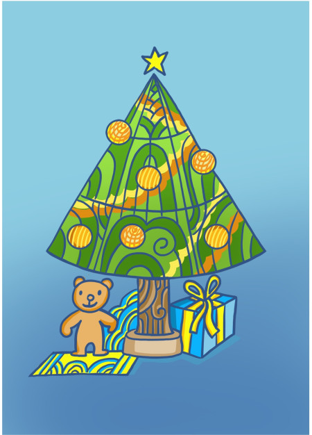 Weihnachtskarten - Schablone ID 16880